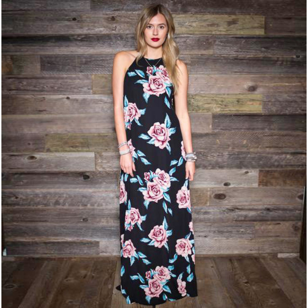 SMYM “Flirtini” maxi dress (Flower Hour print)